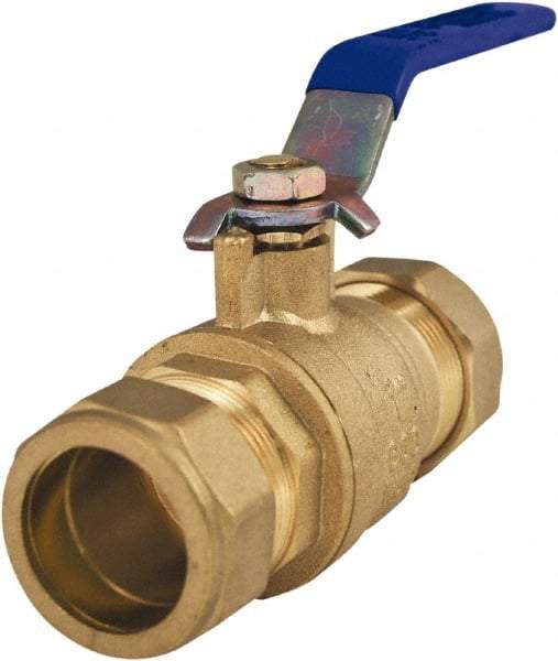 Legend Valve - 1/2" Pipe, Full Port, Lead Free Brass Full Port Ball Valve - 2 Piece, Comp x Comp Ends, Lever Handle, 600 WOG - Caliber Tooling