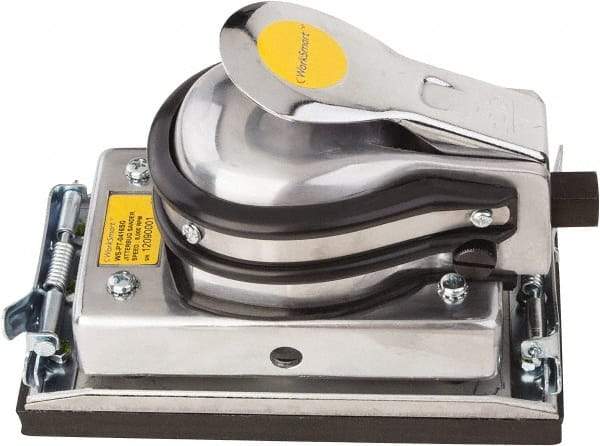 Value Collection - 8,000 OPM, 4 CFM Air Consumption, 90 psi Air Pressure, Palm Air Orbital Sander - Rectangular Pad, 1/4 NPT Inlet - Caliber Tooling