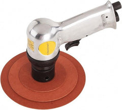 Value Collection - 16,000 OPM, 4 CFM Air Consumption, 90 psi Air Pressure, Palm Air Orbital Sander - Round Pad, 1/4 NPT Inlet - Caliber Tooling