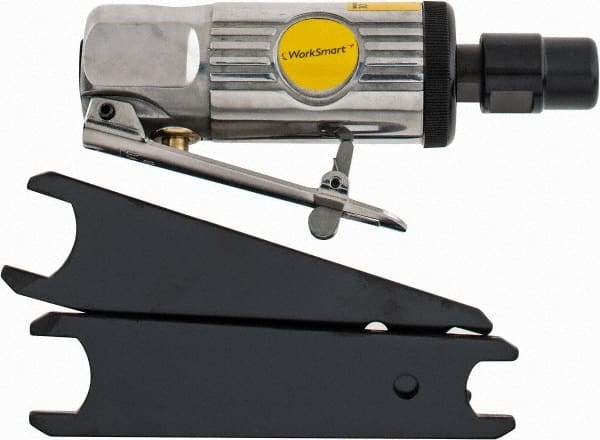 Value Collection - 1/4" Collet, Straight Handle, Air Straight Die Grinder - 25,000 RPM, Front Exhaust, 4 CFM, 0.3 hp, 90 psi, 1/4 NPT Inlet - Caliber Tooling