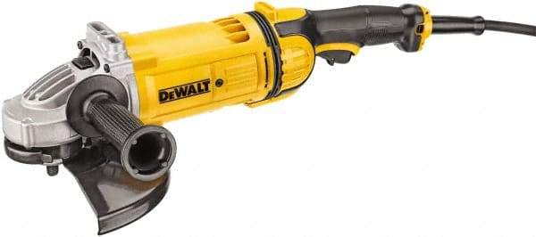 DeWALT - 9" Wheel Diam, 6,500 RPM, Corded Angle & Disc Grinder - 5/8-11 Spindle, 120 Volts - Caliber Tooling