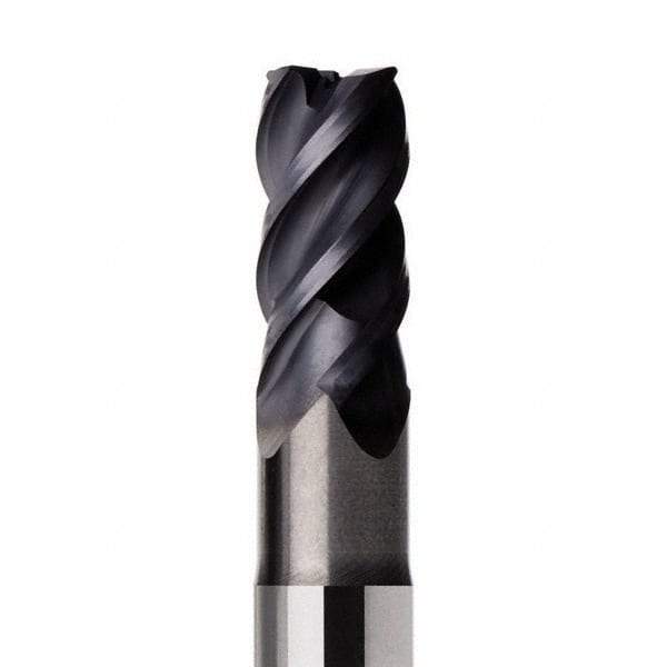 Seco - 20mm, 4 Flute, Single End, Solid Carbide, 4mm Corner Radius End Mill - 115mm OAL, 44° Helix, Right Hand Flute, 40mm LOC, Right Hand Cut, 55mm Extended Reach - Caliber Tooling