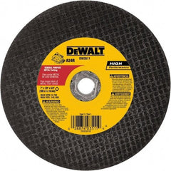 DeWALT - 7" 24 Grit Aluminum Oxide Cutoff Wheel - 1/8" Thick, 5/8" Arbor, 8,700 Max RPM, Use with Angle Grinders - Caliber Tooling