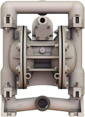 Versa-Matic - 1" NPT, Air Operated Diaphragm Pump - Santoprene Diaphragm, Stainless Steel Housing - Caliber Tooling