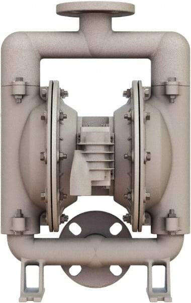 Versa-Matic - 1-1/4 \x96 1-1/2 NPT, Air Operated Diaphragm Pump - PTFE Diaphragm, Aluminum Housing - Caliber Tooling