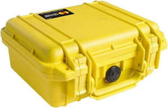 Pelican Products, Inc. - 9-11/16" Wide x 4-7/8" High, Clamshell Hard Case - Yellow, Polyethylene - Caliber Tooling