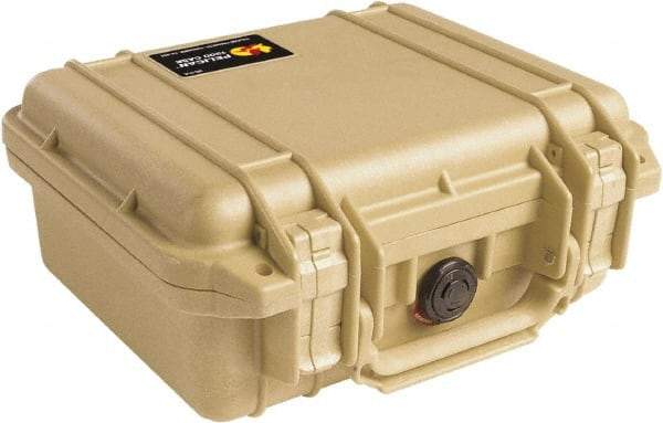 Pelican Products, Inc. - 9-11/16" Wide x 4-7/8" High, Clamshell Hard Case - Tan, Polyethylene - Caliber Tooling