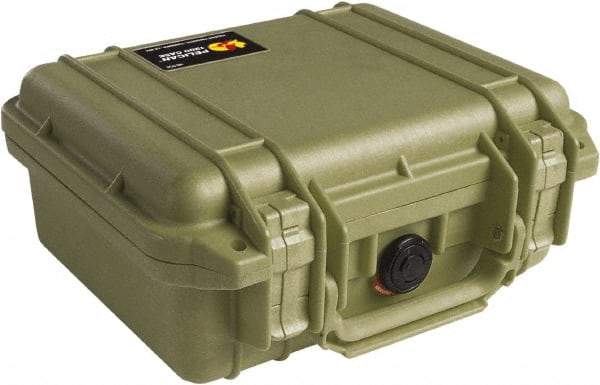 Pelican Products, Inc. - 9-11/16" Wide x 4-7/8" High, Clamshell Hard Case - Olive, Polyethylene - Caliber Tooling