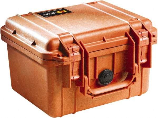 Pelican Products, Inc. - 9-11/16" Wide x 6-7/8" High, Clamshell Hard Case - Orange, Polyethylene - Caliber Tooling