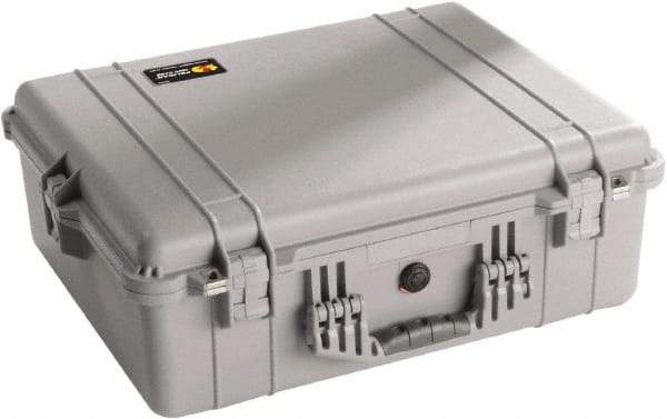 Pelican Products, Inc. - 19-23/64" Wide x 8-51/64" High, Clamshell Hard Case - Silver, Polyethylene - Caliber Tooling