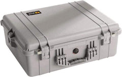 Pelican Products, Inc. - 19-23/64" Wide x 8-51/64" High, Clamshell Hard Case - Silver, Polyethylene - Caliber Tooling