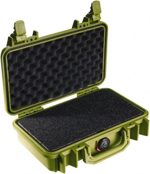 Pelican Products, Inc. - 8-11/32" Wide x 3-25/32" High, Clamshell Hard Case - Olive, Polyethylene - Caliber Tooling