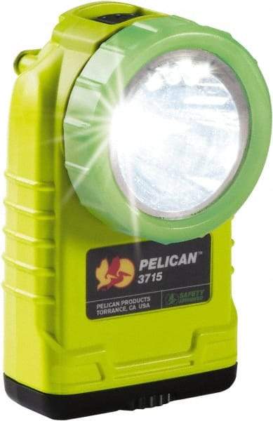 Pelican Products, Inc. - White LED Bulb, 233 Lumens, Right Angle Flashlight - Yellow Plastic Body, 4 AA Alkaline Batteries Not Included - Caliber Tooling