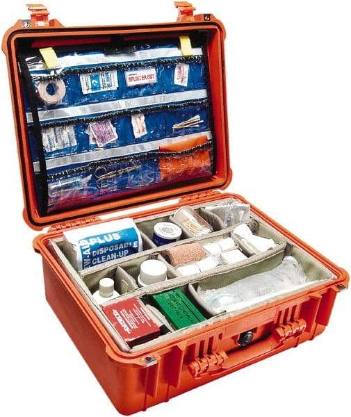 Pelican Products, Inc. - 17-13/64" Wide x 8-13/32" High, Clamshell Hard Case - Orange, Polypropylene - Caliber Tooling