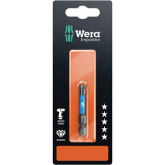 Wera - 6mm Hex Screwdriver Bit - 1/4" Drive, 50mm OAL - Caliber Tooling