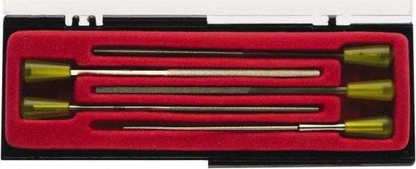 Value Collection - 3 Piece Diamond Pattern File Set - Set Includes Comprise, Square, Half Round, Round - Caliber Tooling