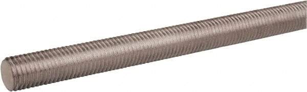 Made in USA - 1-14 12" OAL Fully Threaded Stud - Stainless Steel, Plain Finish, Inch & Metric - Caliber Tooling