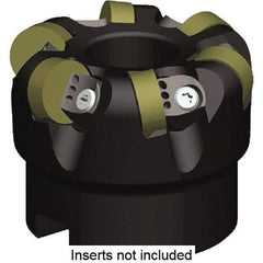 Kennametal - 3" Cut Diam, 1/4" Max Depth, 1" Arbor Hole, 11 Inserts, RNGN120400 Insert Style, Indexable Copy Face Mill - KCRA Cutter Style, 18,100 Max RPM, 2 High, Series KCRA - Caliber Tooling