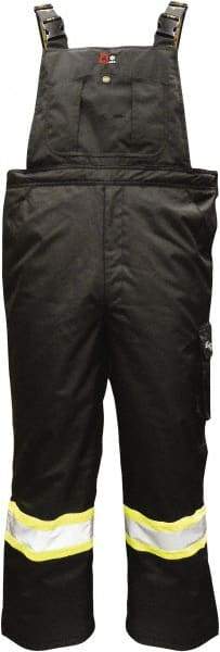 Viking - Size XL, Black, Flame Resistant/Retardant, Rain, Cold Weather Bib Overall - No Pockets - Caliber Tooling