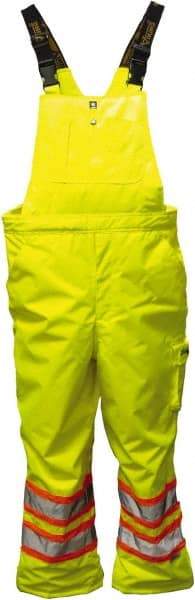 Viking - Size 2XL, High Visibility Lime, Rain, Cold Weather Bib Overall - No Pockets - Caliber Tooling