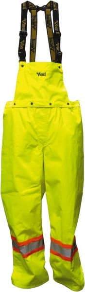 Viking - Size XL, High Visibility Lime, Rain, Cold Weather Bib Overall - No Pockets - Caliber Tooling