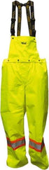 Viking - Size XL, High Visibility Lime, Rain, Cold Weather Bib Overall - No Pockets - Caliber Tooling