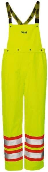 Viking - Size L, High Visibility Yellow, Rain, Wind Resistant Bib Overall - No Pockets - Caliber Tooling