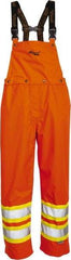 Viking - Size 4XL, High Visibility Orange, Rain, Wind Resistant Bib Overall - No Pockets - Caliber Tooling