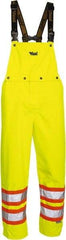 Viking - Size 3XL, High Visibility Yellow, Rain, Wind Resistant Bib Overall - No Pockets - Caliber Tooling