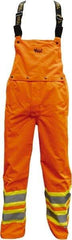 Viking - Size 2XL, High Visibility Orange, Rain, Wind Resistant Bib Overall - No Pockets - Caliber Tooling