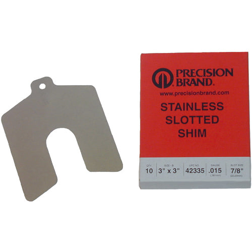 2X2 .100 SLOTTED SHIM PER PACK OF 5 - Caliber Tooling