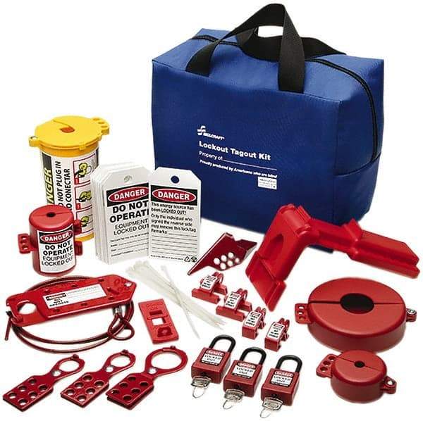 Ability One - 39 Piece Electrical & Valve Lockout Kit - Keyed Differently, Comes in Carrying Case - Caliber Tooling