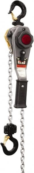 Jet - 1,500 Lb Lifting Capacity, 5' Lift Height, Lever with Overload Protection Hoist - Made from Chain - Caliber Tooling