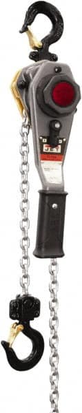 Jet - 1,500 Lb Lifting Capacity, 10' Lift Height, Lever with Overload Protection Hoist - Made from Chain - Caliber Tooling