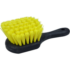 8″ - Utility Scrub Brush, Recycled PET Fill, Short Handle, Foam Block - Caliber Tooling