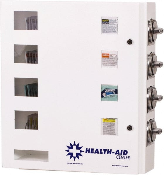 Synergy Management - 21" High x 20" Wide x 1" Deep, 4 Shelf Metal Vending Machine - Caliber Tooling