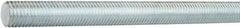 Made in USA - 7/16-14 UNC (Coarse), 12' Long, Medium Carbon Steel General Purpose Threaded Rod - Zinc-Plated Finish, Right Hand Thread - Caliber Tooling