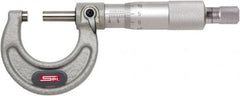 SPI - 11 to 12" Range, 0.0001" Graduation, Mechanical Outside Micrometer - Ratchet Stop Thimble, 6.62" Throat Depth, Accurate to 0.0003" - Caliber Tooling