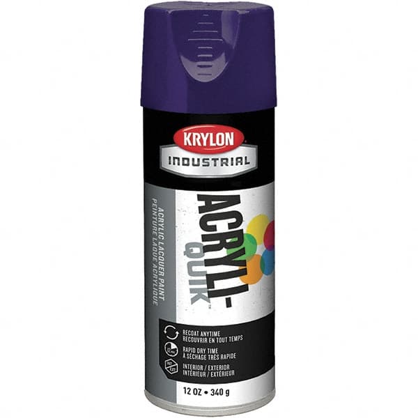 Krylon - Purple, 12 oz Net Fill, Gloss, Aerosol Spray Paint - 15 to 20 Sq Ft per Can, 16 oz Container - Caliber Tooling