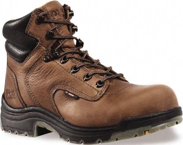 Timberland PRO - Women's Medium Width Steel Work Boot - Brown, Leather Upper, Rubber Outsole, 6" High, Safety Toe - Caliber Tooling