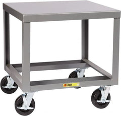 Little Giant - Heavy Duty Mobile Machine Table - Steel, Fixed Leg, Gray, 36" Long x 30" Deep x 30" High - Caliber Tooling