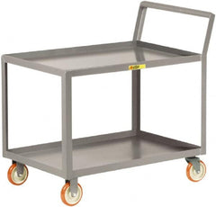 Little Giant - 1,200 Lb Capacity, 24" Wide x 40" Long x 38-3/4" High Shelf Cart - 2 Shelf, Steel, 2 Rigid/2 Swivel Casters - Caliber Tooling