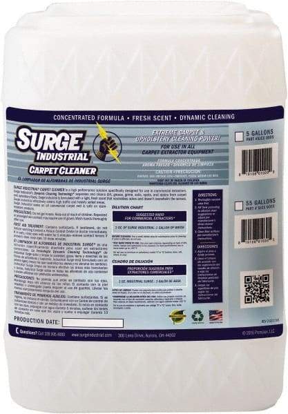 Surge Industrial - 5 Gal Container Carpet Cleaner - Light Citrus Scent, Use on Carpet & Upholstery - Caliber Tooling