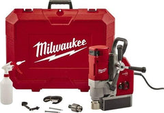 Milwaukee Tool - 1-5/8" Chuck, 5.125" Travel, Portable Electromagnetic Drill Press - 470-730 RPM, 13 Amps, 2.3 hp, 1750 Watts - Caliber Tooling