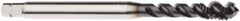 Seco - M10x1.50 Metric 3 Flute 6HX Modified Bottoming Spiral Flute Tap - Powdered Metal, AlTiN Finish, 100mm OAL, Right Hand Flute, Right Hand Thread, H6 - Exact Industrial Supply