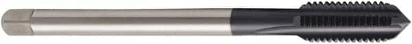 Seco - M27x3.00 Metric 6HX 4 Flute TiAlN Finish Powdered Metal Straight Flute Machine Tap - Modified Bottoming, Right Hand Thread, 160mm OAL, 38mm Thread Length, H6 Limit, Oversize - Caliber Tooling