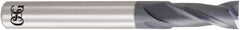 OSG - 5.3mm, 10.6mm LOC, 6mm Shank Diam, 50mm OAL, 2 Flute, Solid Carbide Square End Mill - Single End, WXL Finish, 30° Helix, Centercutting, Right Hand Cut, Right Hand Flute, Series 3721 - Caliber Tooling