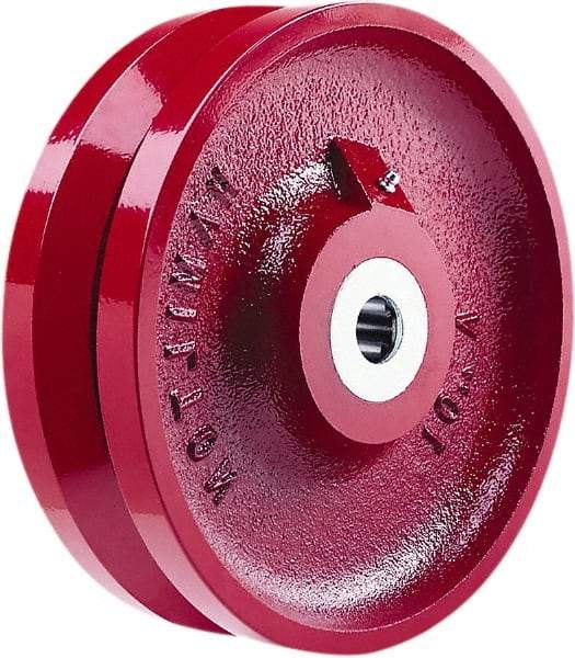 Hamilton - 10 Inch Diameter x 3 Inch Wide, Cast Iron V-Groove Caster Wheel - 3,000 Lb. Capacity, 3-1/4 Inch Hub Length, 1 Inch Axle Diameter, Tapered Roller Bearing - Caliber Tooling