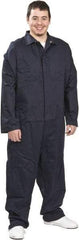 PRO-SAFE - Size XL, Navy Blue, Zipper, Arc Flash Coverall - 40 to 42" Chest, Indura Ultra Soft, Cotton, Nylon, 6 Pockets - Caliber Tooling