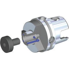 Kennametal - KM63TS Modular Connection 40mm Pilot Diam Shell Mill Holder - 45mm Flange to Nose End Projection, 89mm Nose Diam, M20x2.5 Lock Screw, Through-Spindle Coolant - Exact Industrial Supply